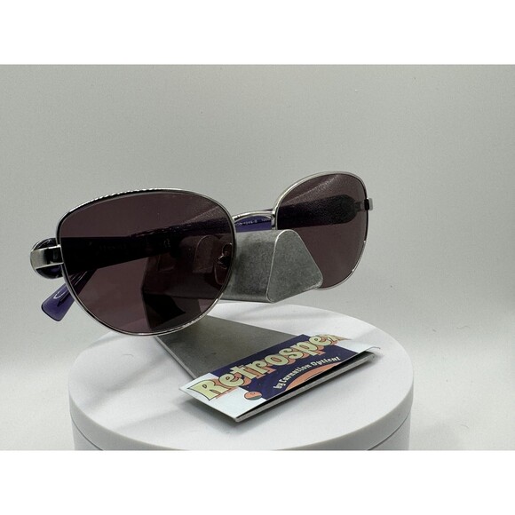 Vintage Y2K Sunglasses NOS 2000s Purple Lens Versace 1246 Butterfly Purple Frame main image 8